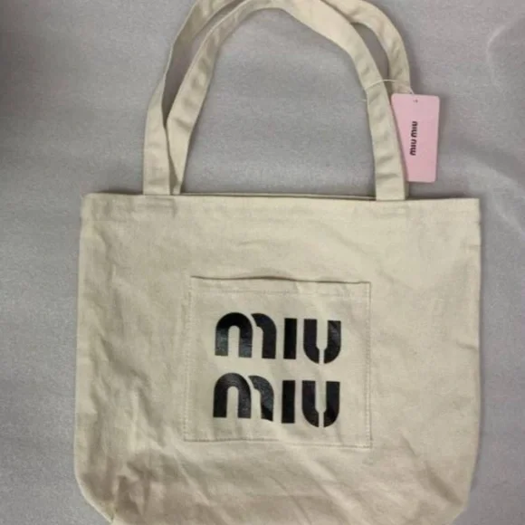 Miu Miu Parfums Collection Tote Bag; 100% Cotton; NWT - Picture 2 of 7